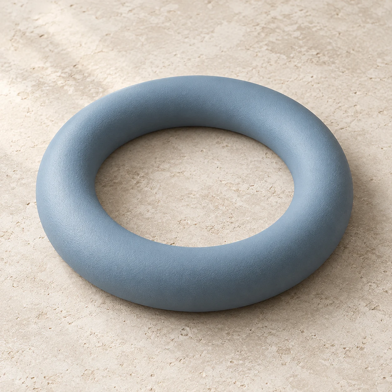 AI-generated weighted exercise-ring concept with a thick continuous circular form and no resistance-circle handles
